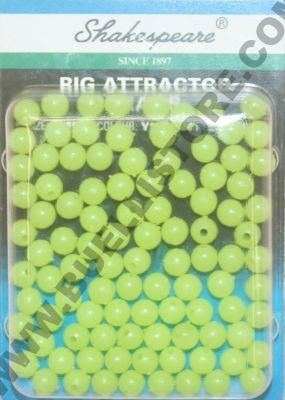 SHAKESPEARE RIG ATTRACTOR BEADS- SFERETTE FOSFORESCENTI 5 MM 