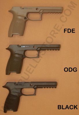 SIG SAUER FUSTO INTERCAMBIABILE PER P320 / P250 FULL SIZE DISPONIBILE IN 3 DIMENSIONI E 3 COLORAZIONI PER FULL SIZE CALIBRO 9 - 40 - 357