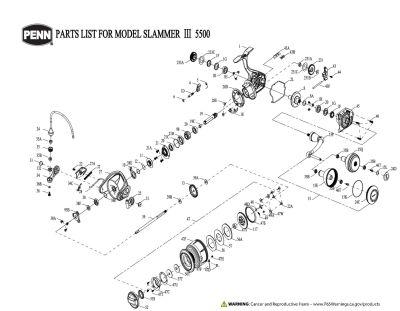 RICAMBI PER MULINELLI SLAMMER III 5500 - PENN