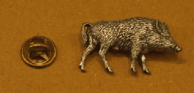 SPILLA CACCIA CINGHIALE INTERO COLORE ARGENTO