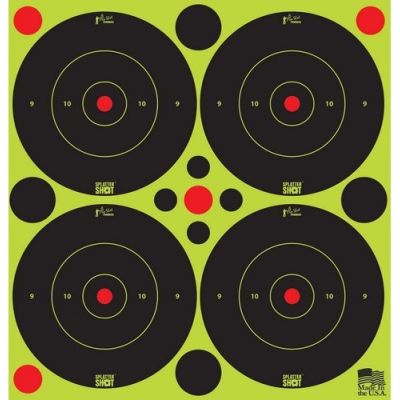 48 CENTRI SPLATTER 3'' BULLSEYE GREEN ADESIVO