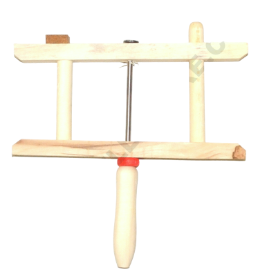 STUCKI THUN - AVVOLGILENZA GIREVOLE IN LEGNO PER PESCA A TRAINA - 11 X 21 CM 