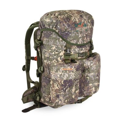 MARSUPIO - ZAINO SUEDE CAMO CON APERTURA A LIBRO PORTA SELVAGGINA 65 L