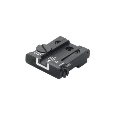 LPA TACCA DI MIRA IN METALLO CON REGOLAZIONI MICROMETRICHE PER GLOCK 17>23 25 32 34 35 WHITE OUTLINE -TPU32GL-18