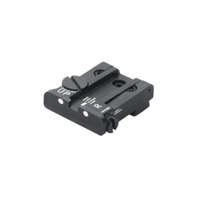 LPA TACCA DI MIRA IN METALLO CON REGOLAZIONI MICROMETRICHE PER GLOCK 17>23 25 32 34 35 3 DOT SYSTEM