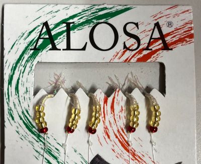 ALOSA AMETTIERA 5 AMI COLORE ORO CON TESTINA ROSSA- B02