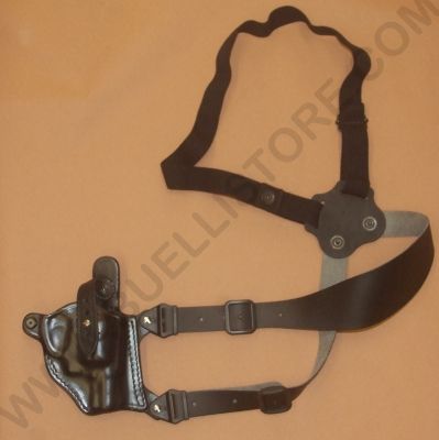 VEGA HOLSTER FONDINA ASCELLARE  IN CUOIO  PER REVOLVER 2'' CAL.38 / 357