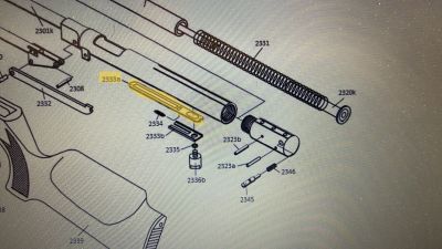 WEIHRAUCH RICAMBIO LEVA ARMAMENTO SICURA COMPLETA HW77 - HW77K - HW977 