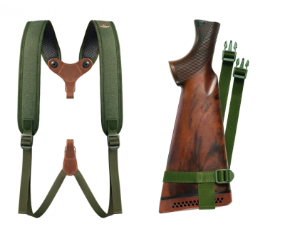 TRACOLLA DOPPIA PER FUCILE / CARABINE E ALLOGGIO PER CALCIO  IN CORDURA  - RISERVA