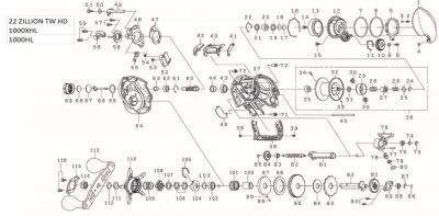 RICAMBI MULINELLI 22 ZILLION TW HD 1000HL